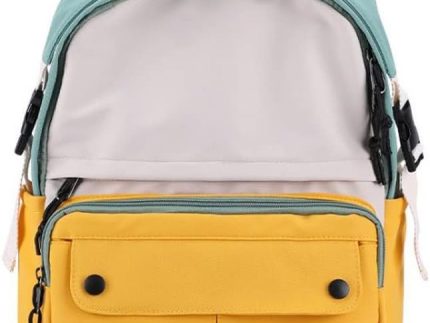 Backpacks Backpack Canvas Schoolbag Women Contrast Color Backpack