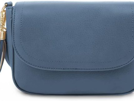 Small Crossbody Bags for Women Trendy Flap Saddle Purses with Tassel Vegan leather Shoulder bag