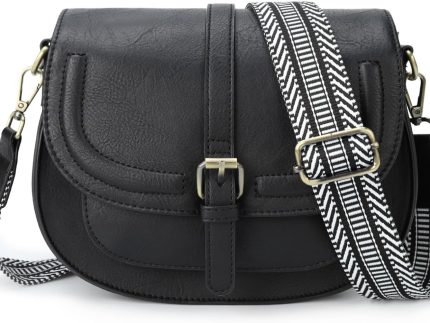 Crossbody Bags for Women,Small Saddle Purse and Boho Cross Body Handbags,Vegan Leather