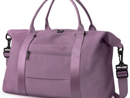 Travel Duffle Bag, Waterproof Weekender Bag Carry On Tote Bags for Women, Travel Essentials Sport Gym Bag for Men, Hospital Bag for Labor and Delivery, Overnight Bag Luggage Bag with Trolley Sleeve