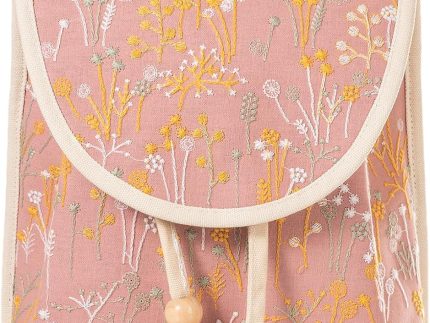 Floral Embroidered Backpack Purse for Women Small Travel Handbag Shoulder Bag Daypack