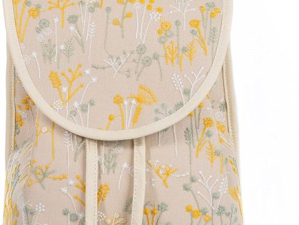 Floral Embroidered Backpack Purse for Women Small Travel Handbag Shoulder Bag Daypack