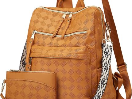 Makes Backpack Purse for Women PU Leather Travel Satchel Handbag Convertible Design Bag with Purse 2 Piece